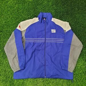 Reebok New-York Giants Windbreaker Jacket Large 26x29 Oversized